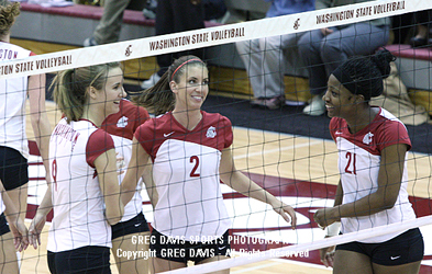 Meagan Ganzer, Jackie Albright & Brittany Tillman - Washington State volleyball